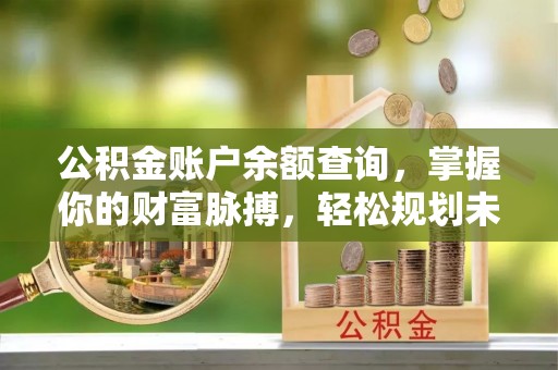 卑南公积金账户余额查询，掌握你的财富脉搏，轻松规划未来
