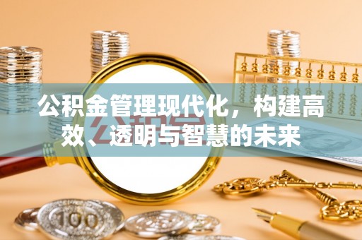 卑南公积金管理现代化，构建高效、透明与智慧的未来