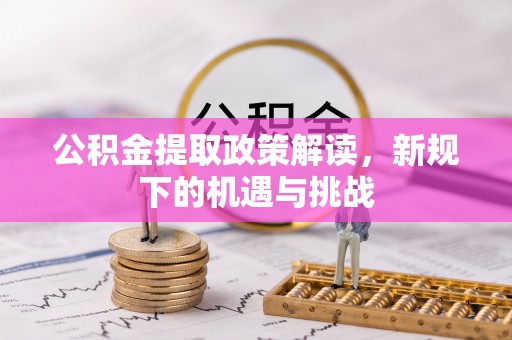 卑南公积金提取政策解读，新规下的机遇与挑战