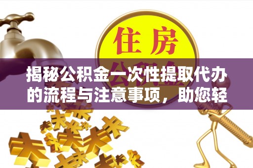 卑南揭秘公积金一次性提取代办的流程与注意事项，助您轻松搞定财务规划