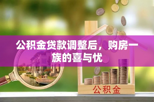 卑南公积金贷款调整后，购房一族的喜与忧