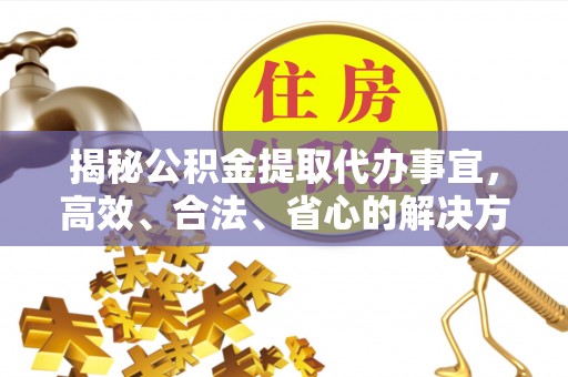 卑南揭秘公积金提取代办事宜，高效、合法、省心的解决方案