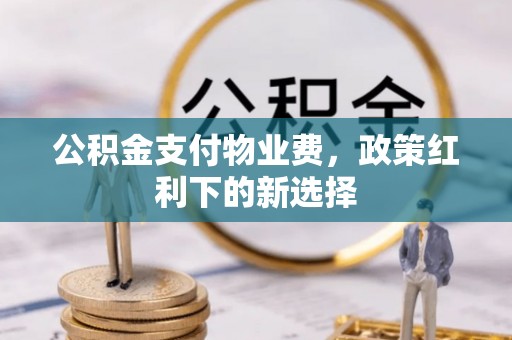卑南公积金支付物业费，政策红利下的新选择