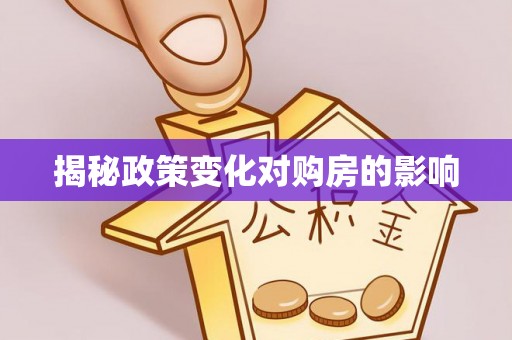 卑南揭秘政策变化对购房的影响