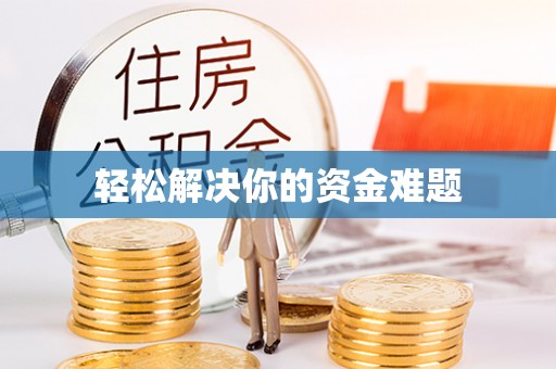 卑南轻松解决你的资金难题