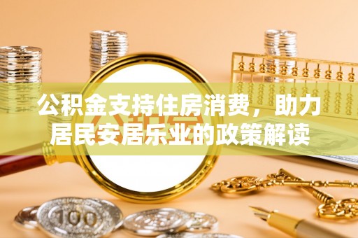 卑南公积金支持住房消费，助力居民安居乐业的政策解读