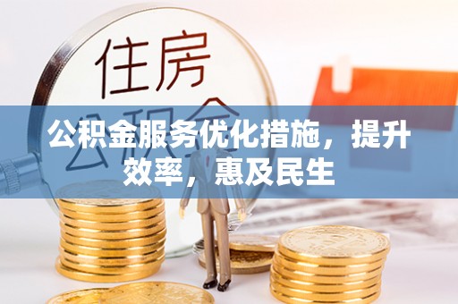 卑南公积金服务优化措施，提升效率，惠及民生