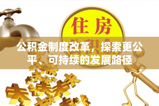 卑南公积金制度改革，探索更公平、可持续的发展路径