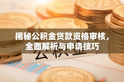 卑南揭秘公积金贷款资格审核，全面解析与申请技巧