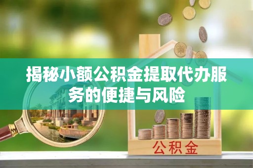 卑南揭秘小额公积金提取代办服务的便捷与风险