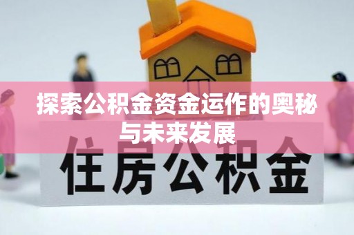 卑南探索公积金资金运作的奥秘与未来发展