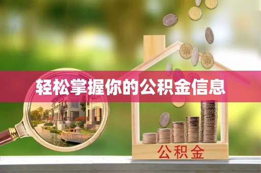 卑南轻松掌握你的公积金信息